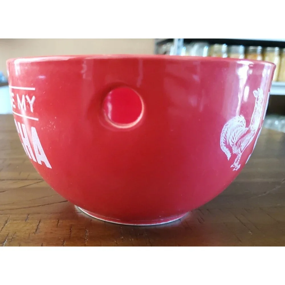 NEW Hot Like My Sriracha Ramen Noodle Red Ceramic Bowl